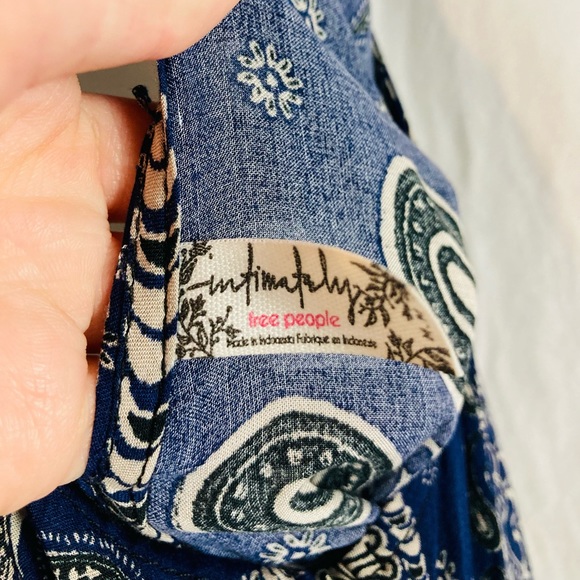 NWOT Intimately Free People Beaux Slip Paisley Halter Sleeveless Tunic D… - Picture 7 of 7